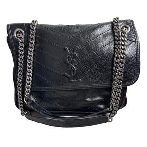 Yves Saint Laurent Black Quilted Leather Shoulder Bag